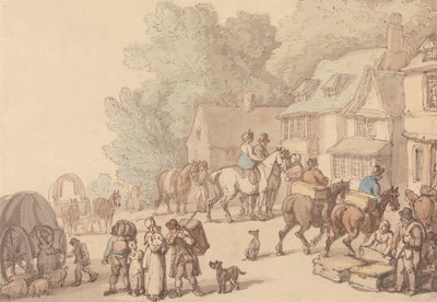 Scene uden for en kro af Thomas Rowlandson